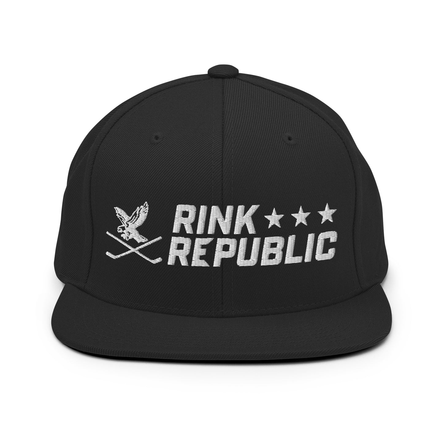 Rink Republic Eagle & Hockey Sticks Logo Snapback Hat