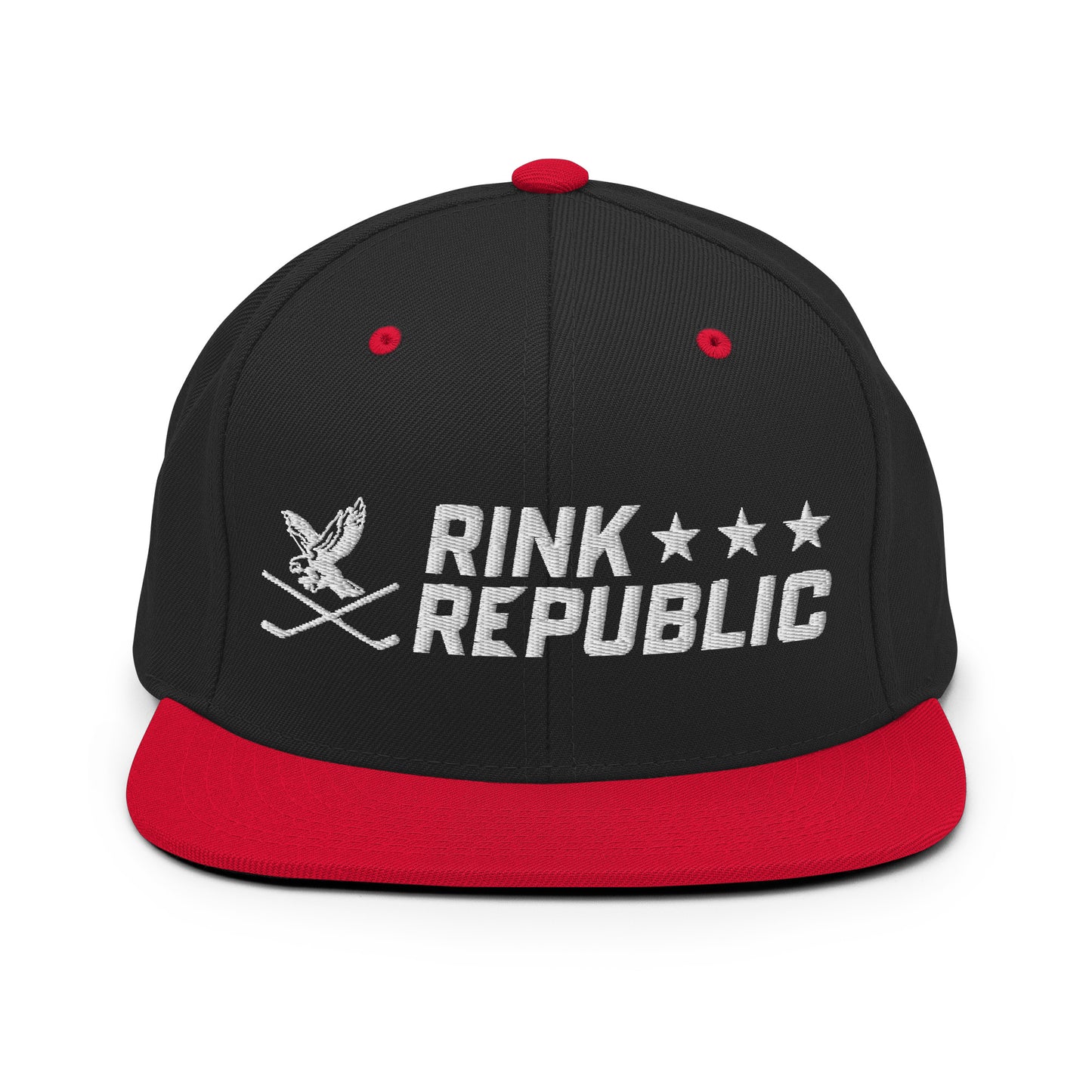 Rink Republic Eagle & Hockey Sticks Logo Snapback Hat