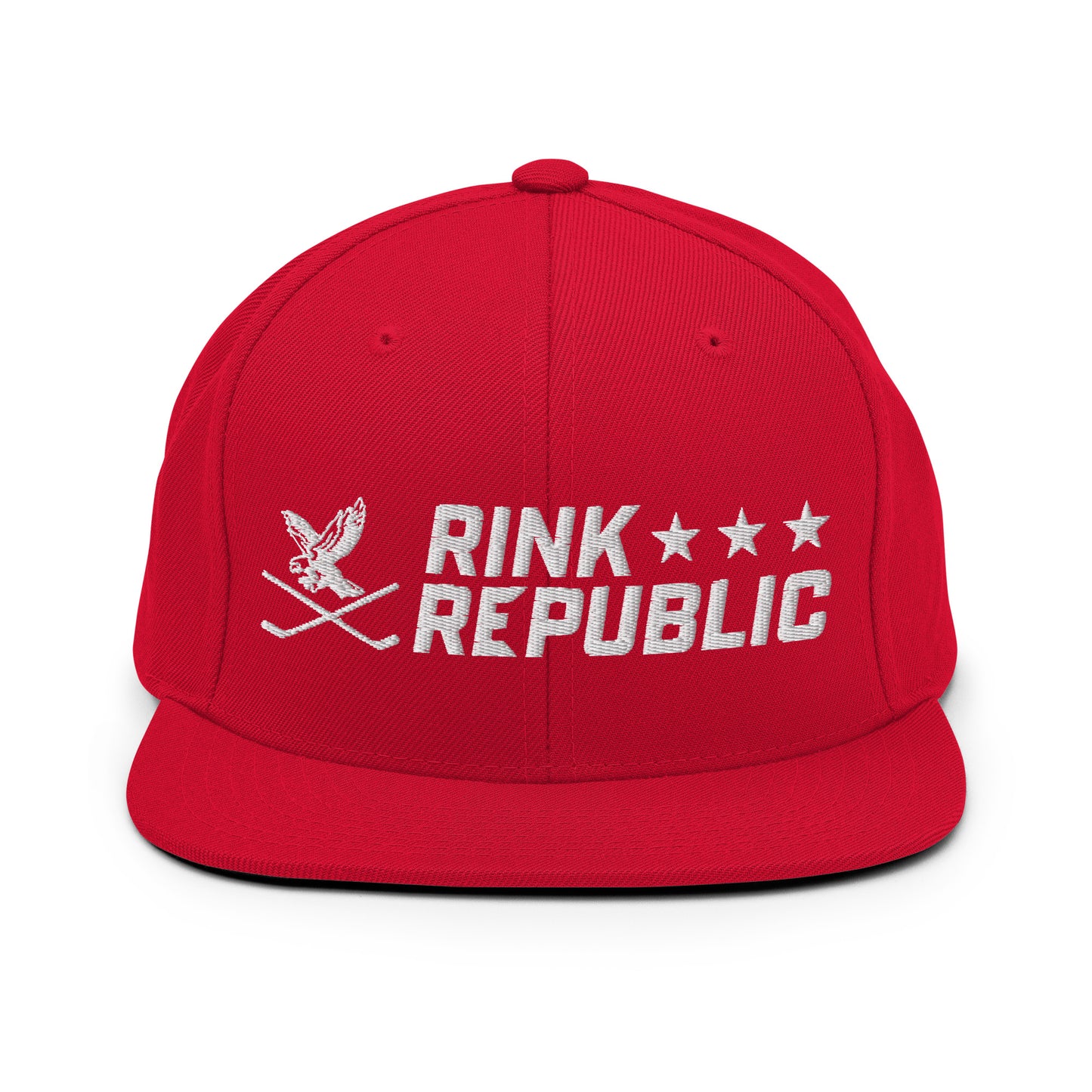 Rink Republic Eagle & Hockey Sticks Logo Snapback Hat