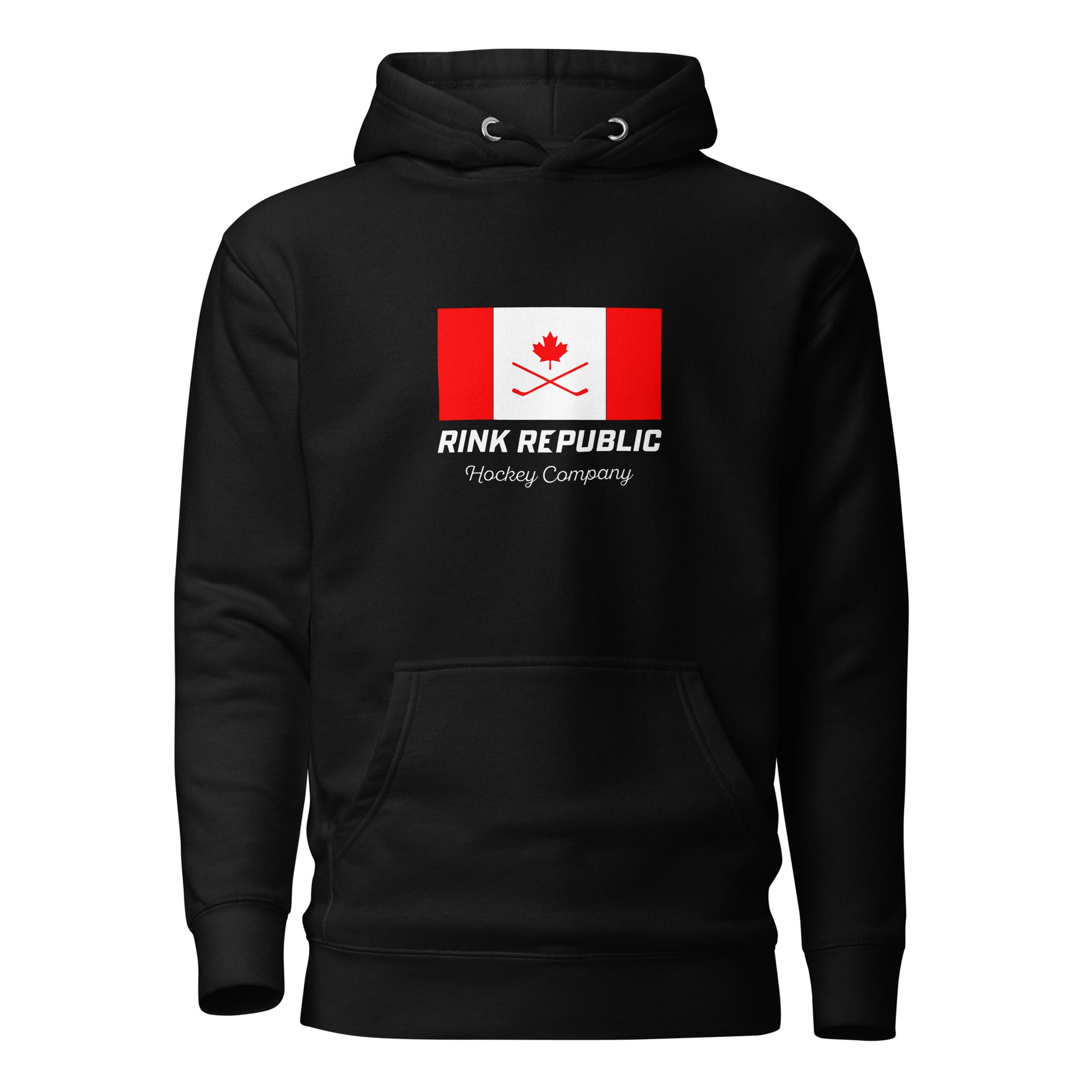 Rink Republic Canadian Flag Logo Hoodie