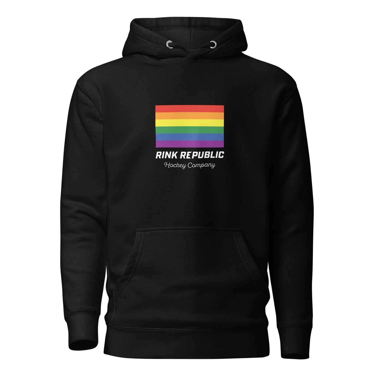 Rink Republic Pride Flag Logo Hoodie