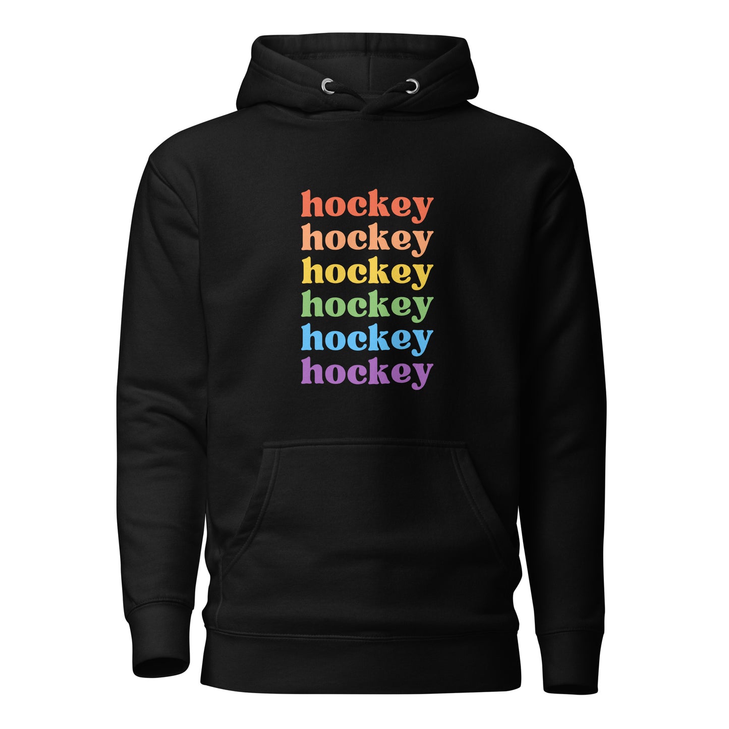 Pride of Hockey Hoodie Black LGBT LGBTQ LGBTQ+