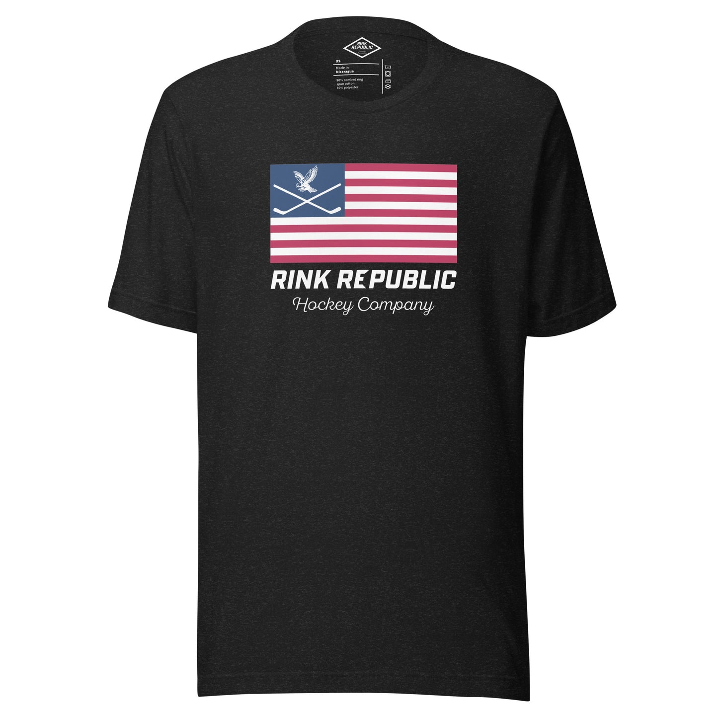 Rink Republic American Flag Logo Tee