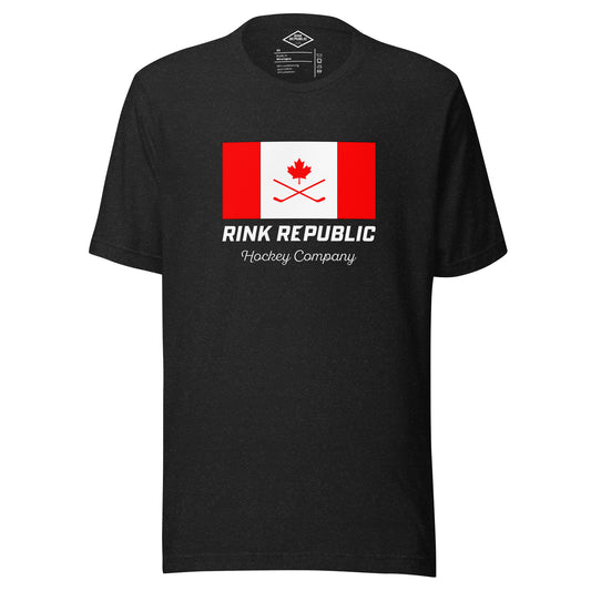 Rink Republic Canadian Flag Logo Tee